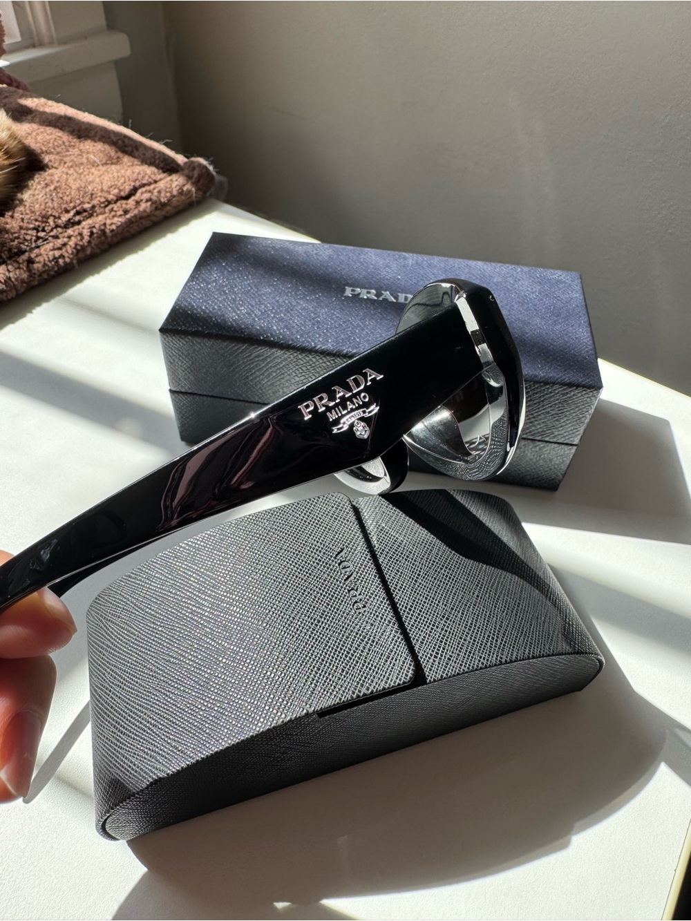 Prada Black Sunglasses with original box and glasses container - Picture 2 of 7
